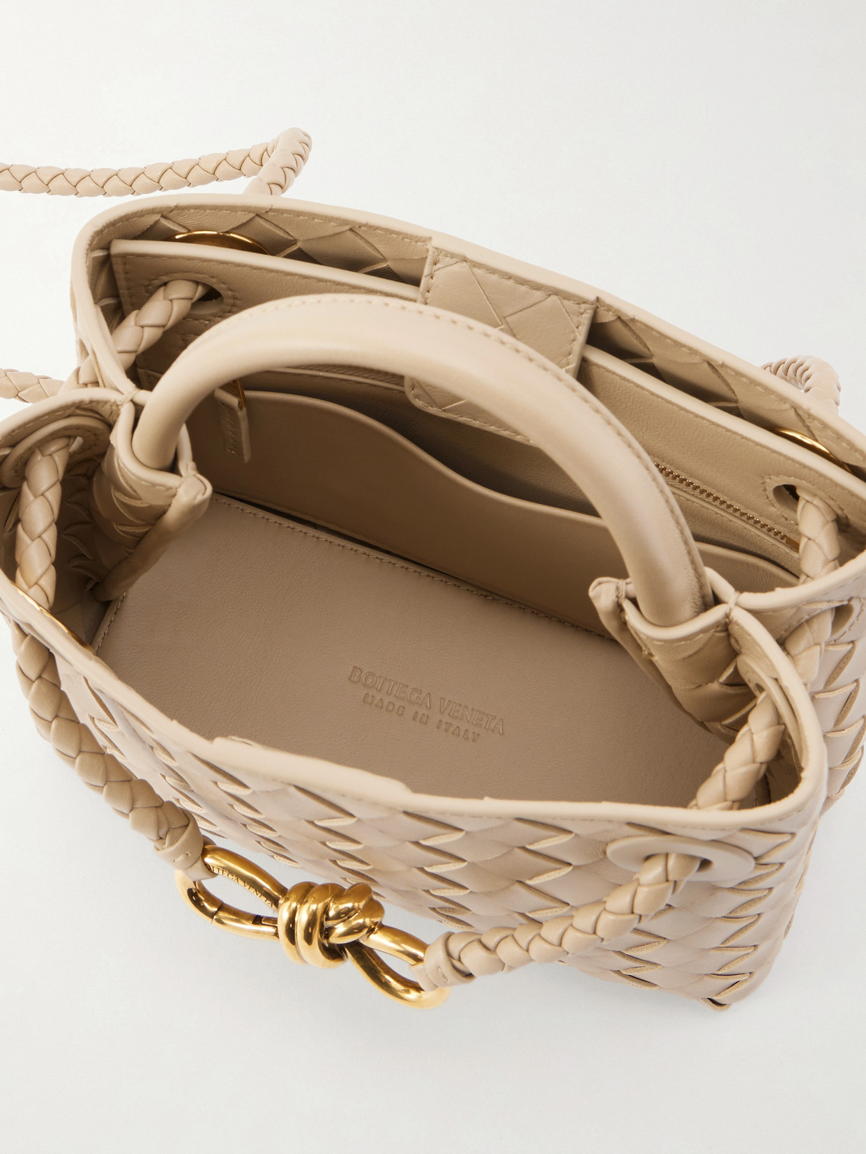 Mini Andiamo Intrecciato Leather Tote