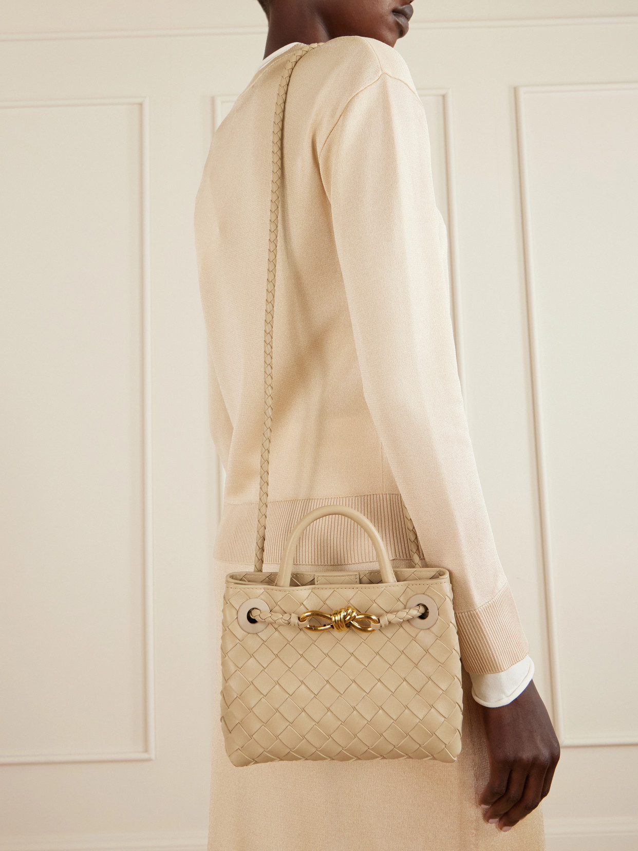 Mini Andiamo Intrecciato Leather Tote