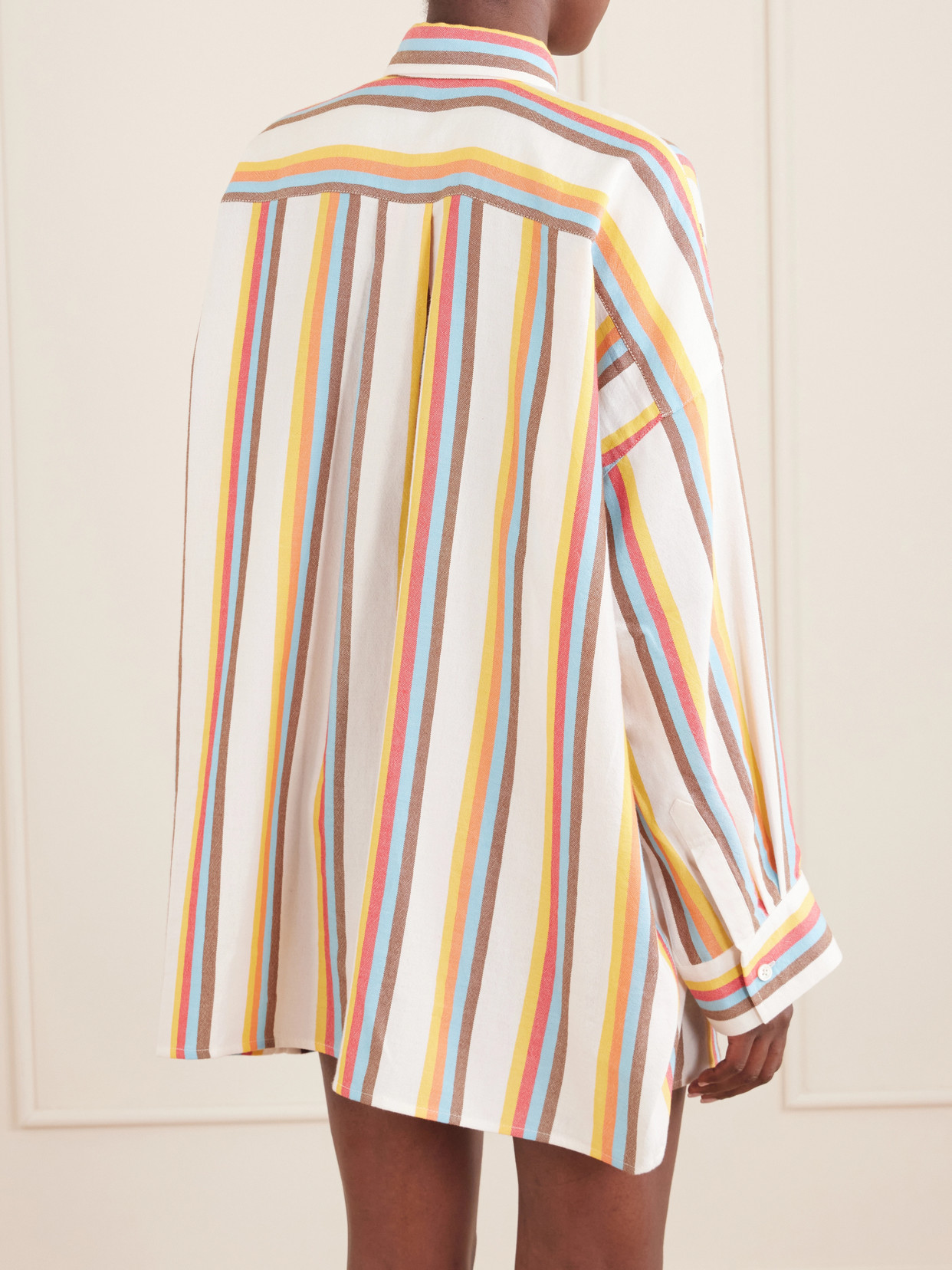 The Oversized Striped Cotton-Poplin Shirt