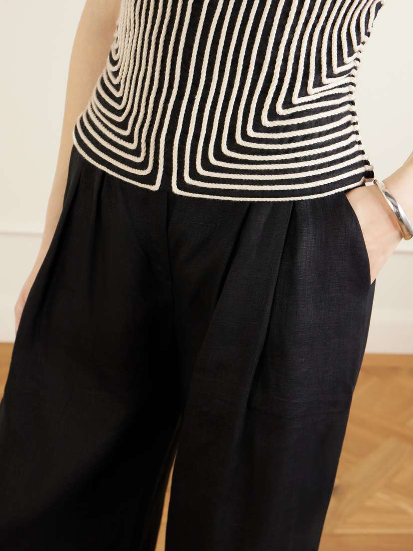 ANDRES OTALORA La Promesa Linen Wide-leg Pants | Thumbnail 5