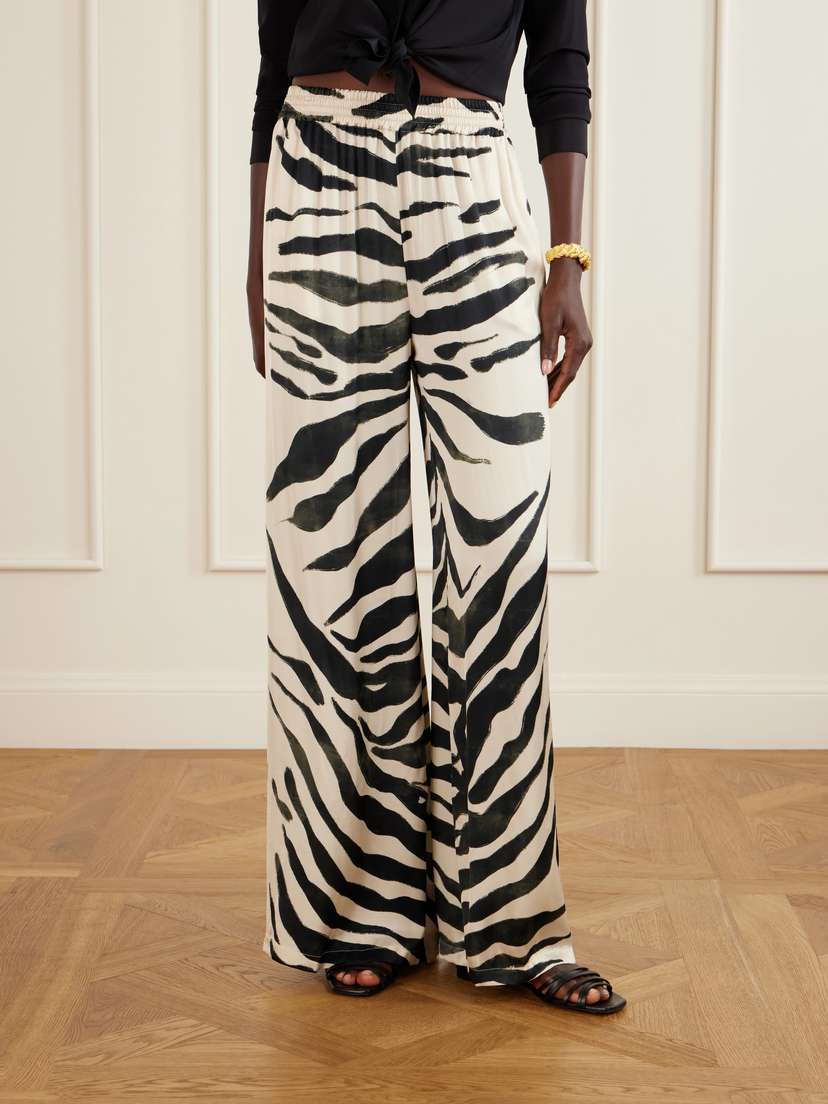 ANDRES OTALORA Tamu Mia Printed Satin Wide-leg Pants | Thumbnail 3 ANDRES OTALORA Tamu Mia Printed Satin Wide-leg Pants | Thumbnail 3