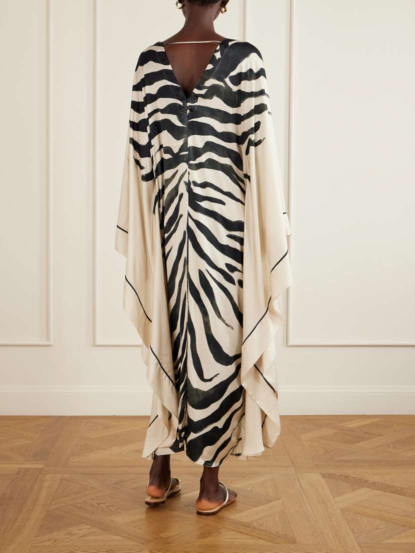 ANDRES OTALORA Zawadi Del Sol Printed Satin Maxi Dress | Thumbnail 3 ANDRES OTALORA Zawadi Del Sol Printed Satin Maxi Dress | Thumbnail 3
