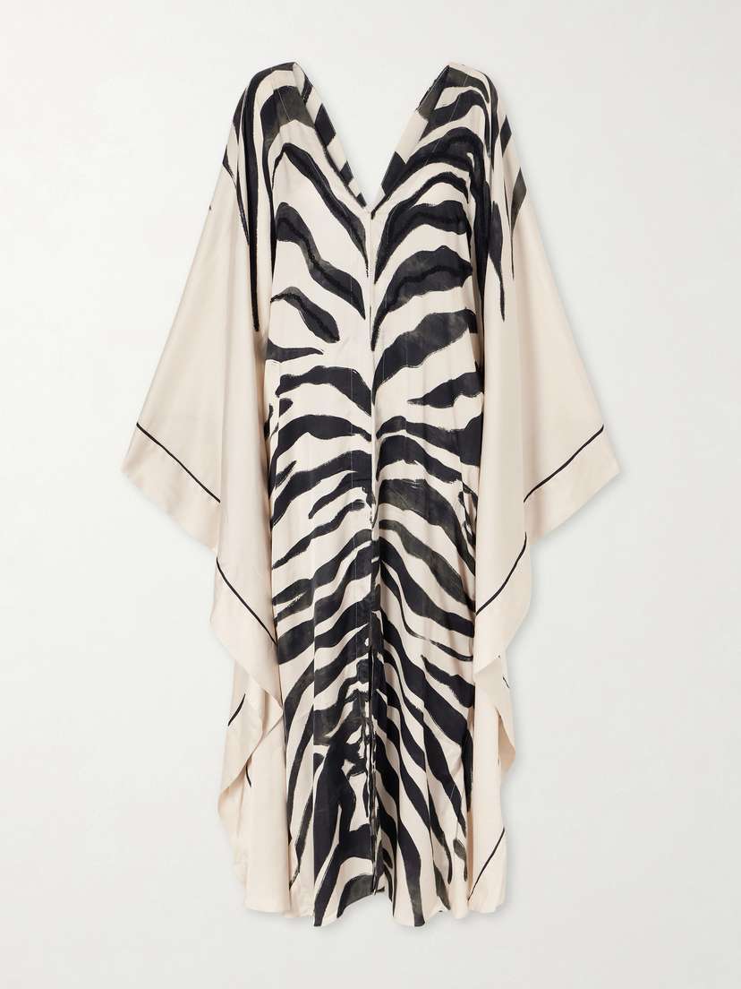 ANDRES OTALORA Zawadi Del Sol Printed Satin Maxi Dress - Women's Clothing