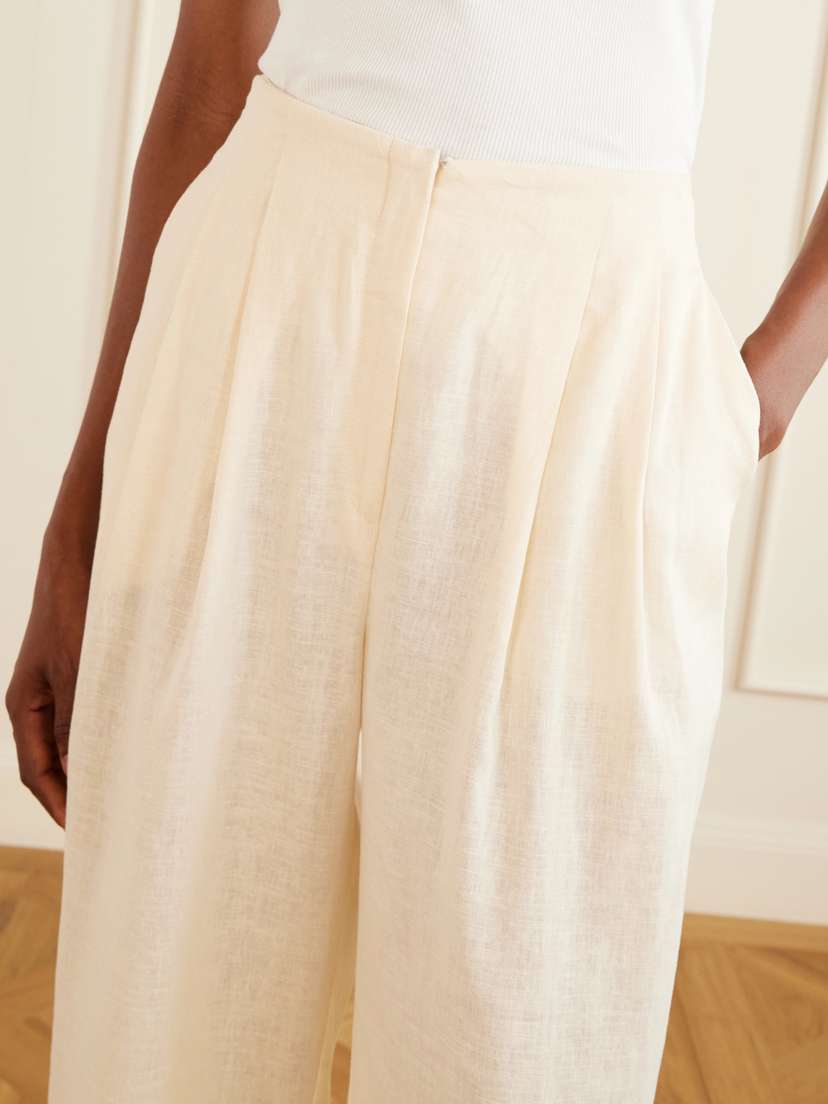 ANDRES OTALORA Ancestra Pleated Linen Wide-leg Pants | Thumbnail 5 ANDRES OTALORA Ancestra Pleated Linen Wide-leg Pants | Thumbnail 5