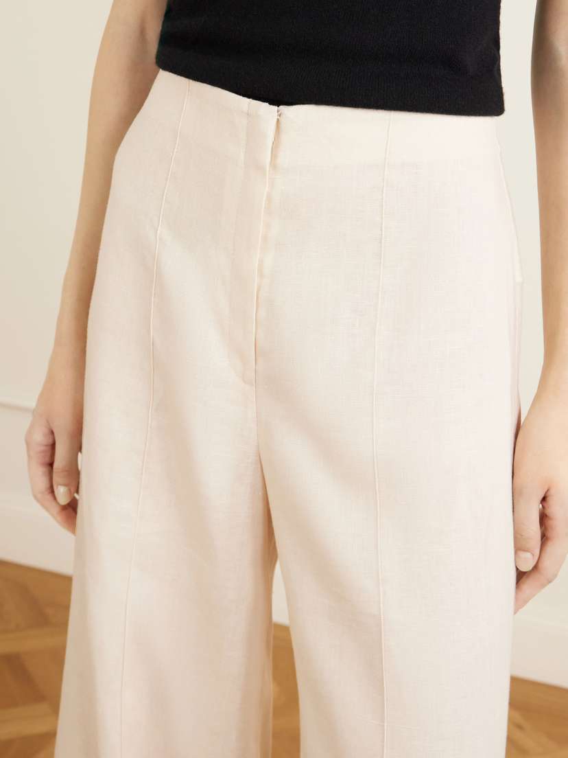 ANDRES OTALORA Voz De Calma Printed Linen Wide-leg Pants | Thumbnail 5