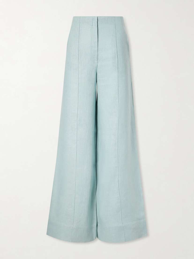 ANDRES OTALORA La Promesa Linen Wide-leg Pants