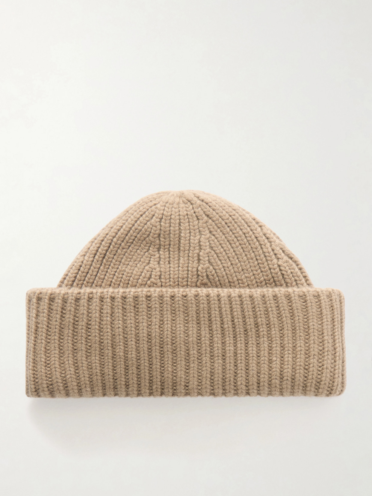 Yves Salomon Ribbed Wool And Cashmere-blend Beanie In Neutrals