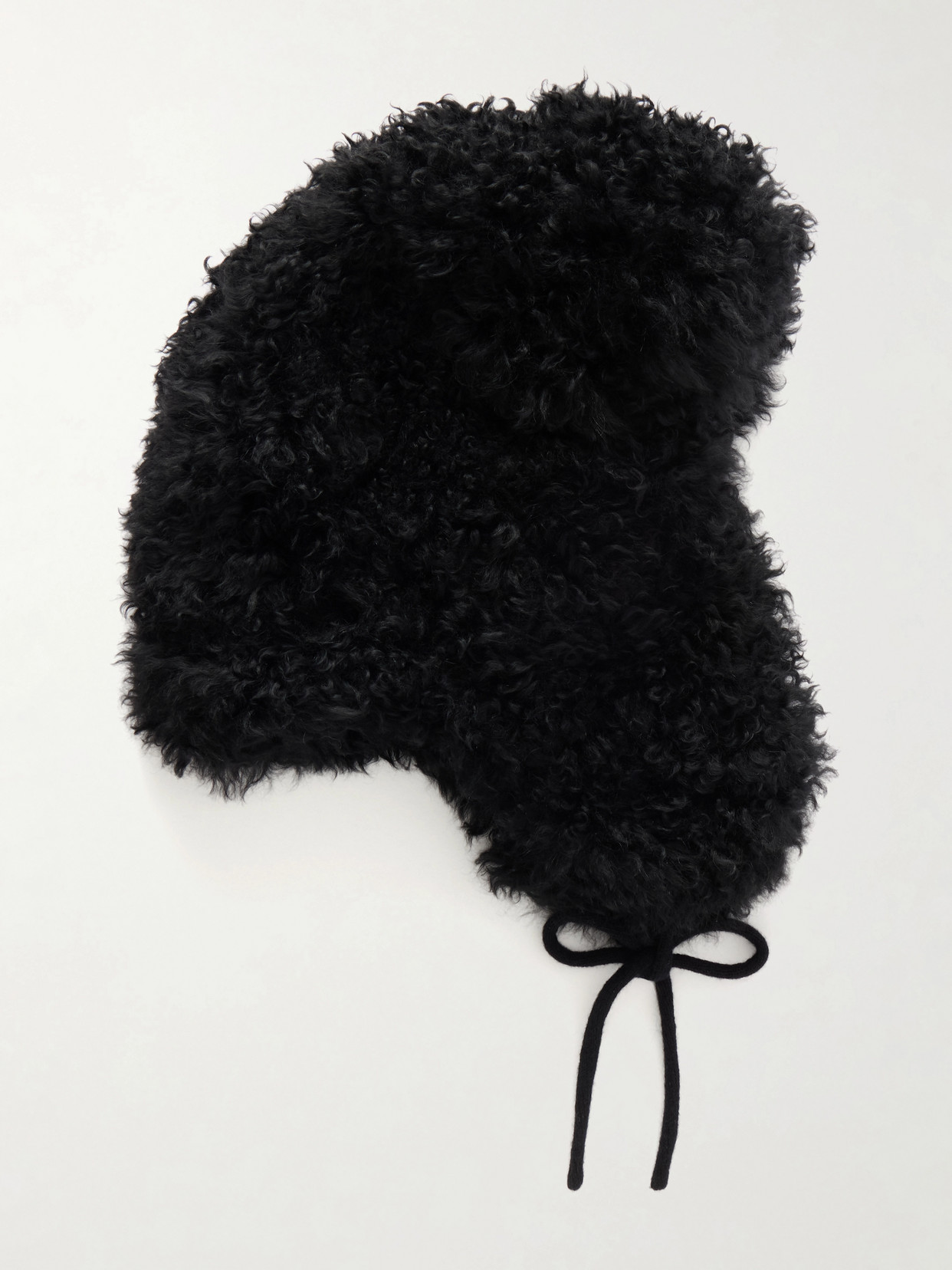 Yves Salomon Chapka Shearling Hat In Black