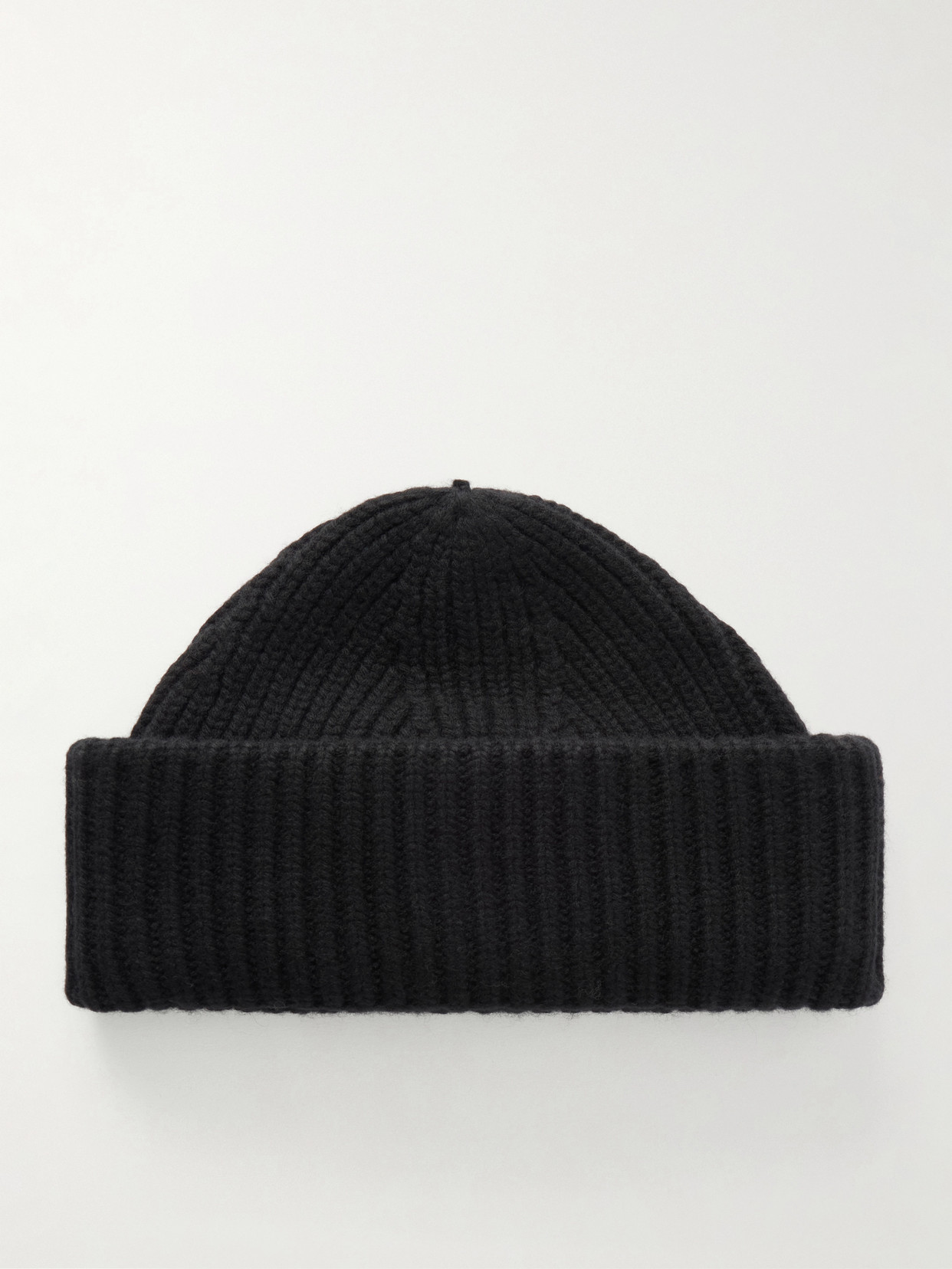 Yves Salomon Ribbed Wool And Cashmere-blend Beanie In Black