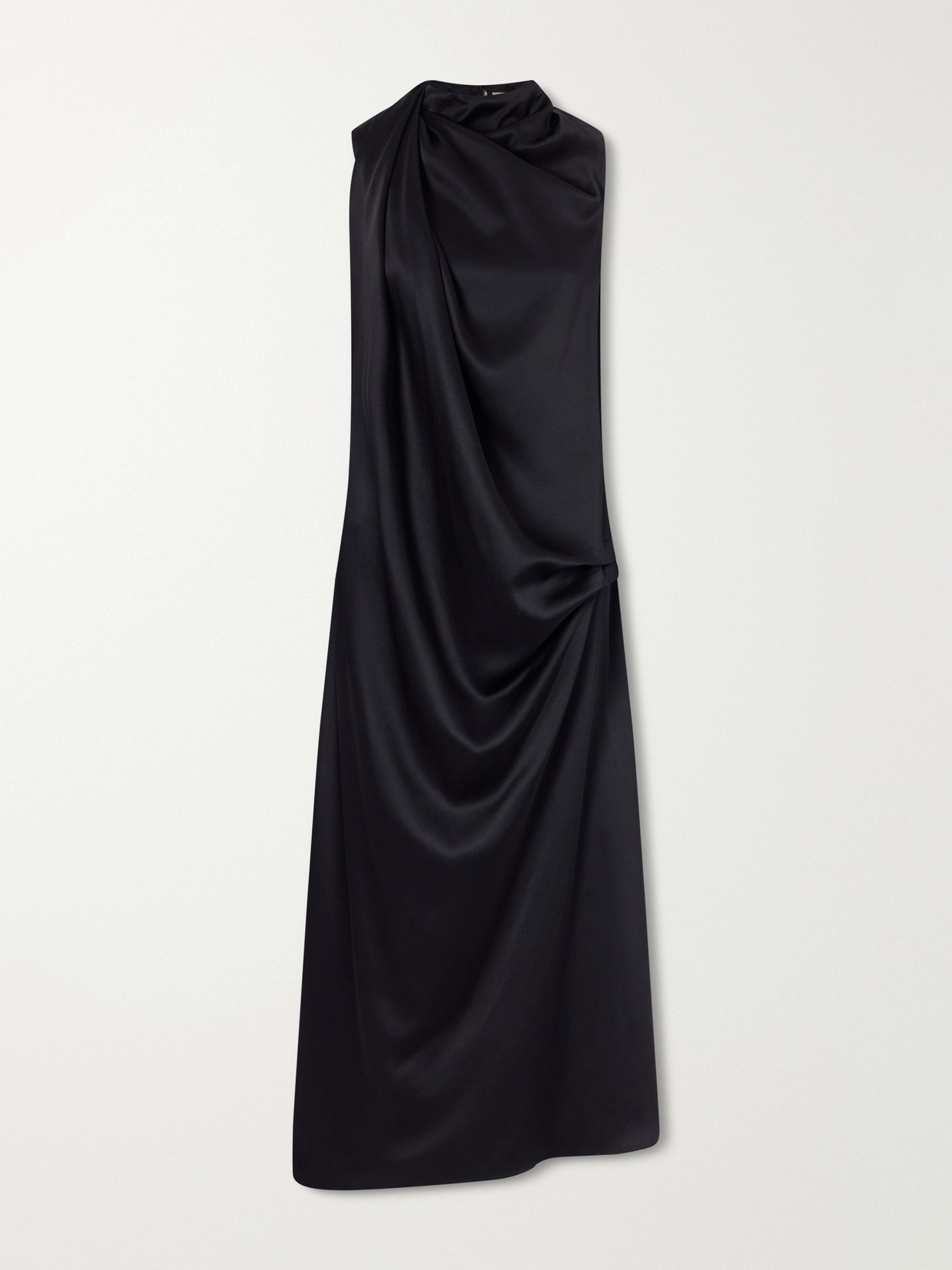 Heirlome Kate Silk-satin Dress In Black