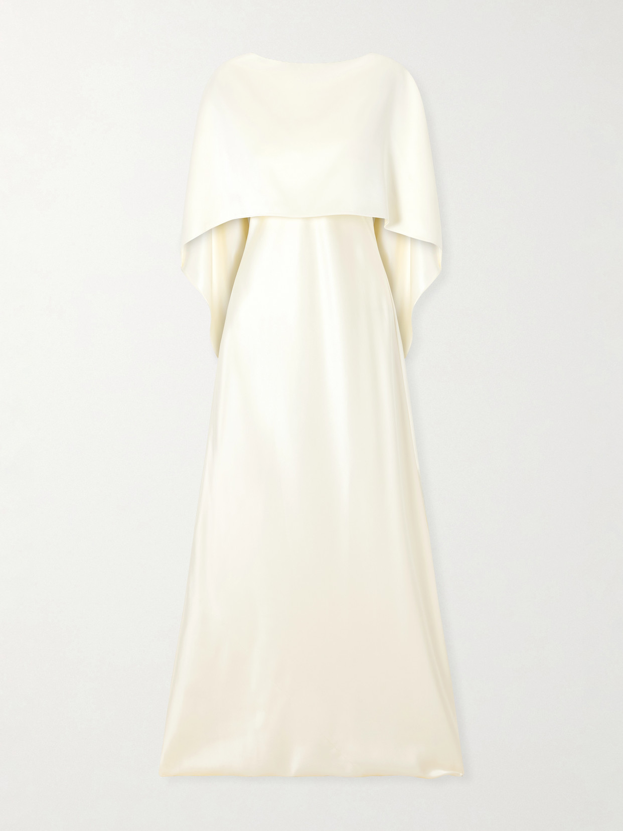 Heirlome Anna Silk-satin Maxi Dress In Neutrals