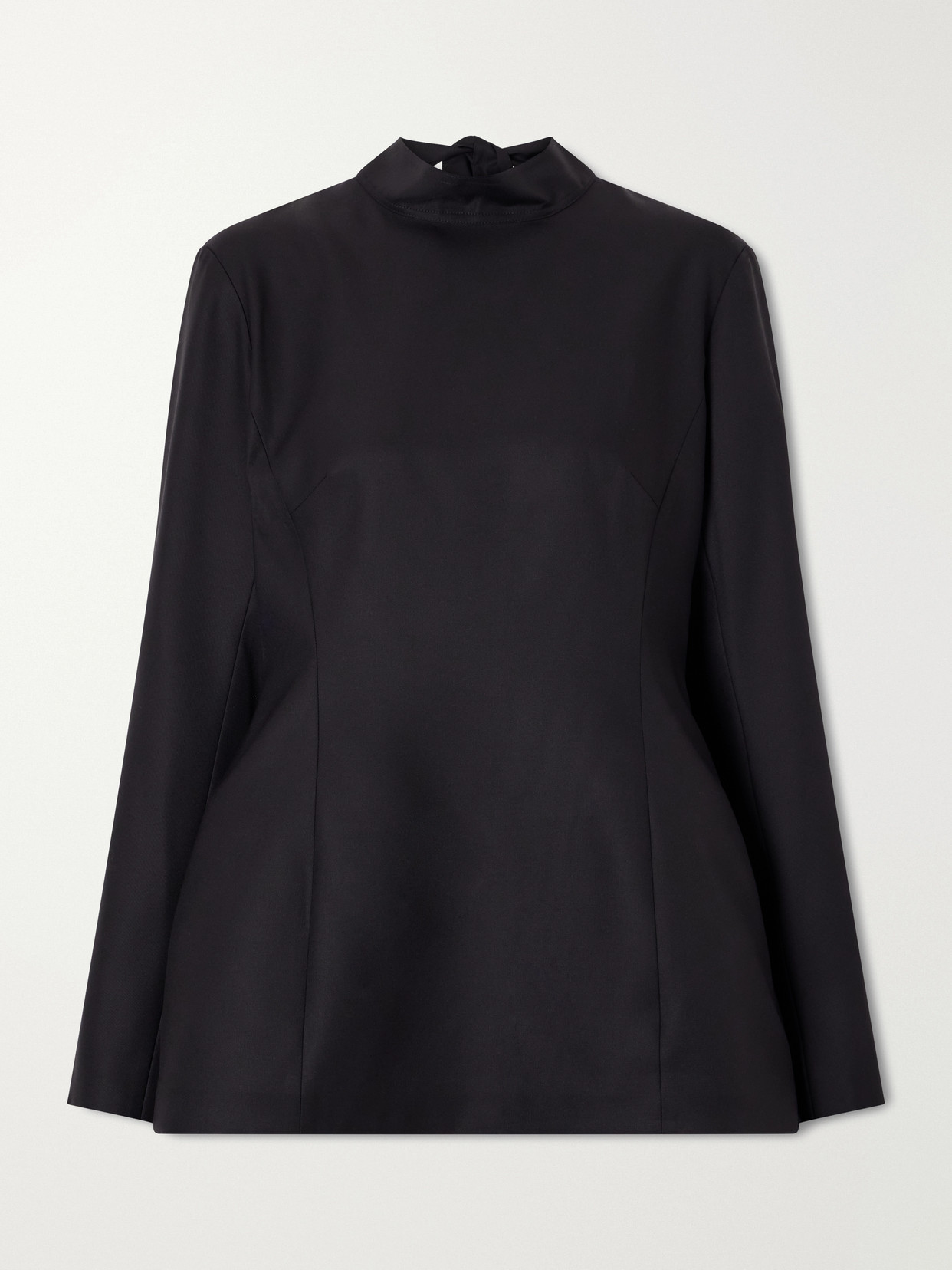Heirlome Yasmin Silk-twill Blouse In Black