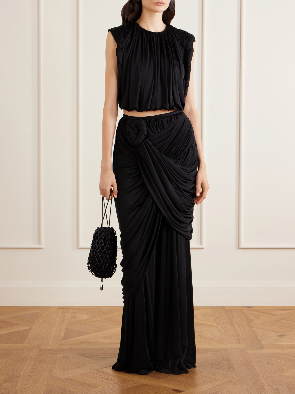 Effie Gathered Silk-Jersey Tank