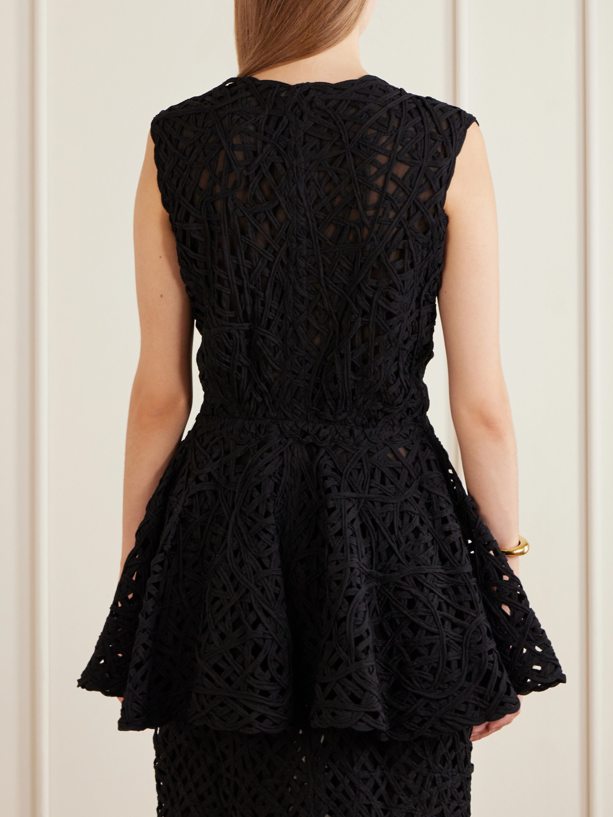Laurin Scalloped Net Georgette Blouse