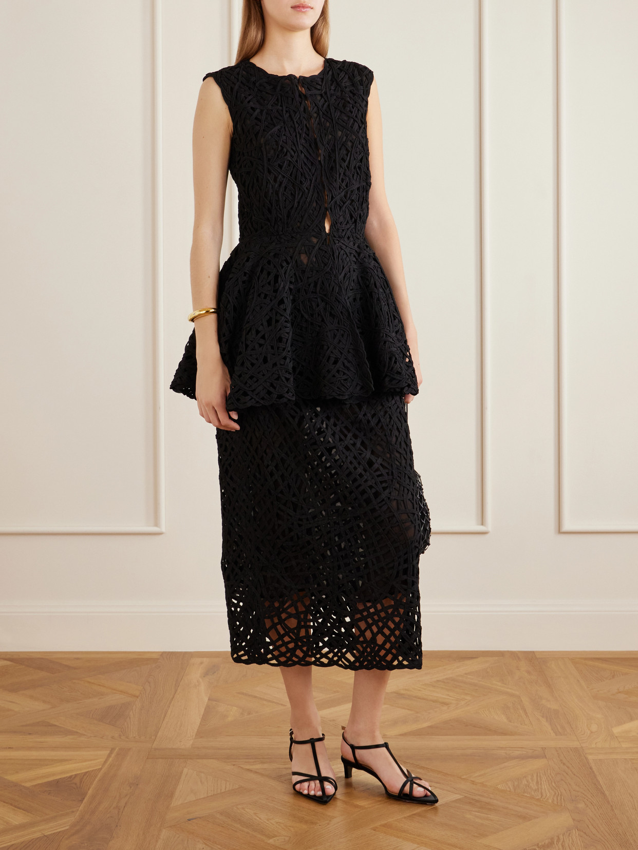Laurin Scalloped Net Georgette Blouse