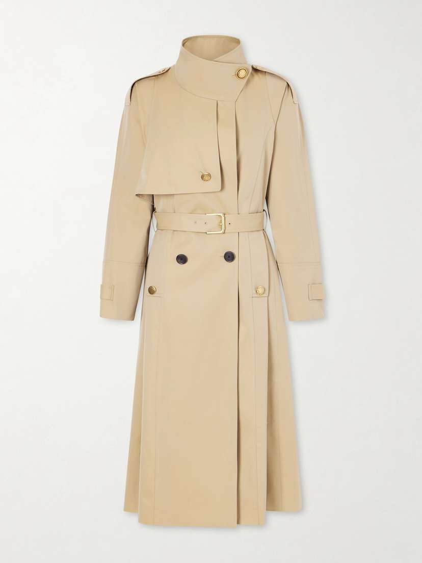 MAISON MAYLE Eterne Double-breasted Belted Cotton-twill Trench Coat