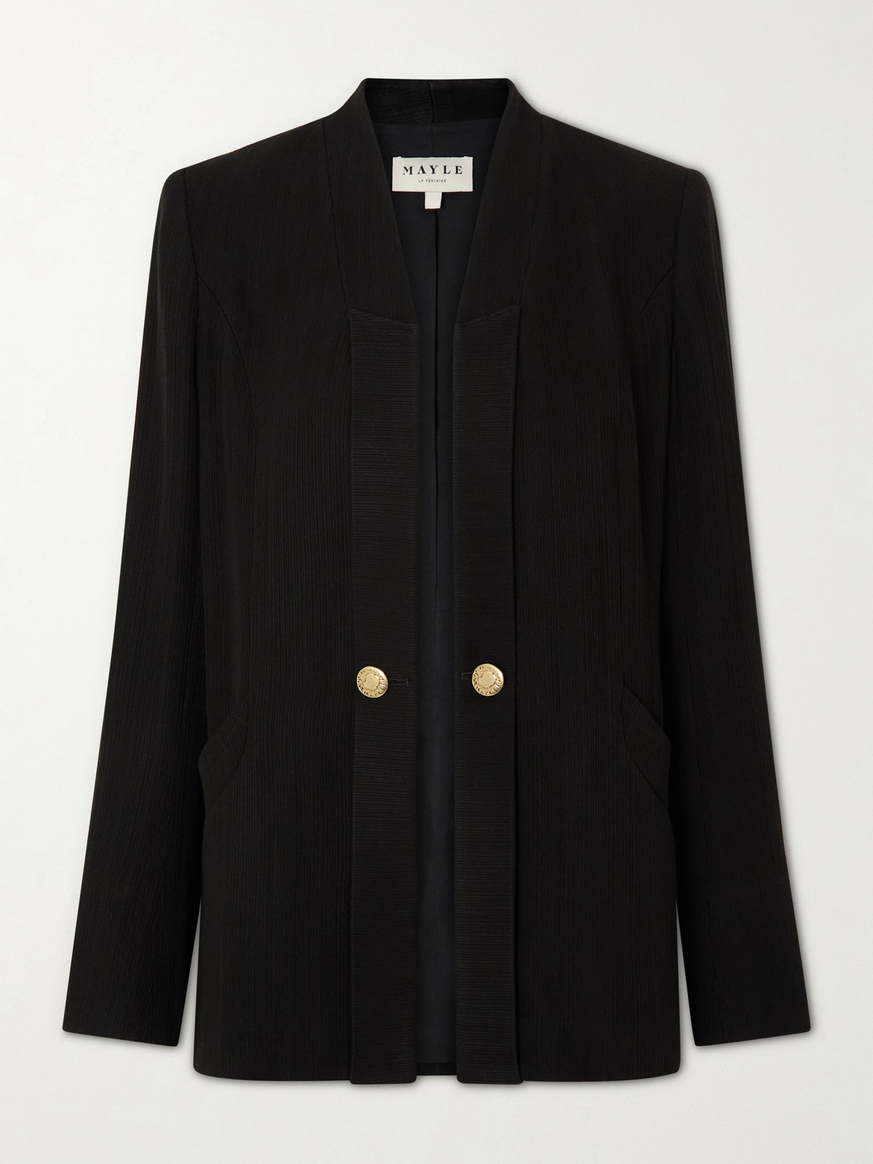 Maison Mayle Raf Jersey Blazer In Black