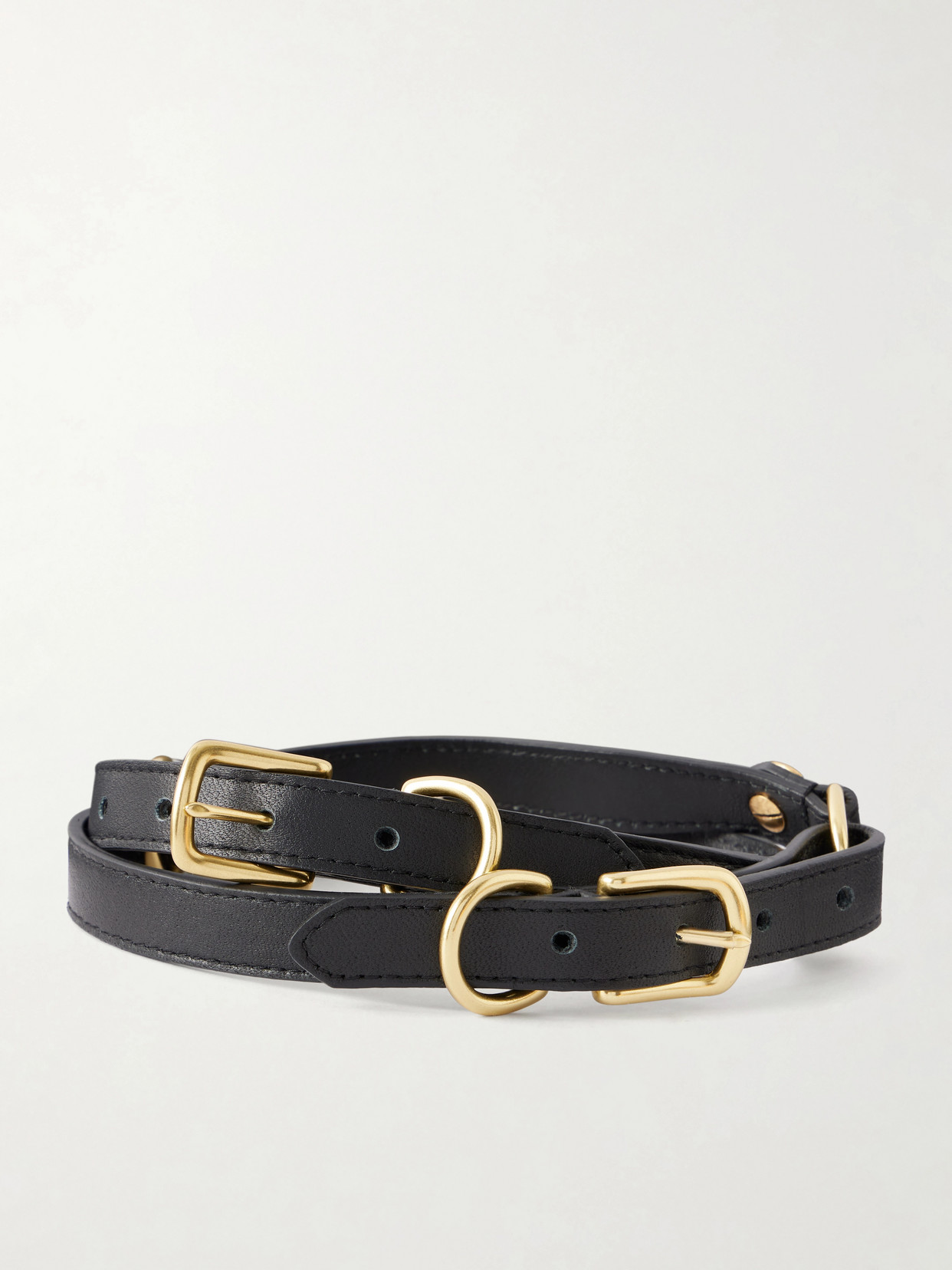 Maison Mayle Corsita Embellished Leather Belt In Gray