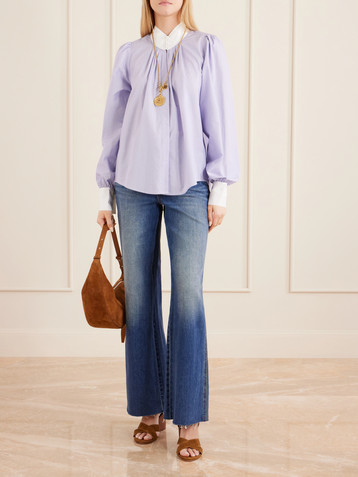 MAISON MAYLE Val D'Isere striped cotton blouse