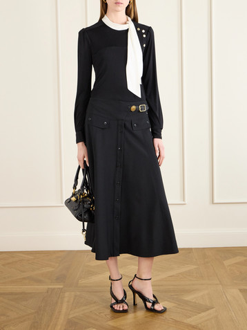 MAISON MAYLE Desi tie-detailed silk shirt