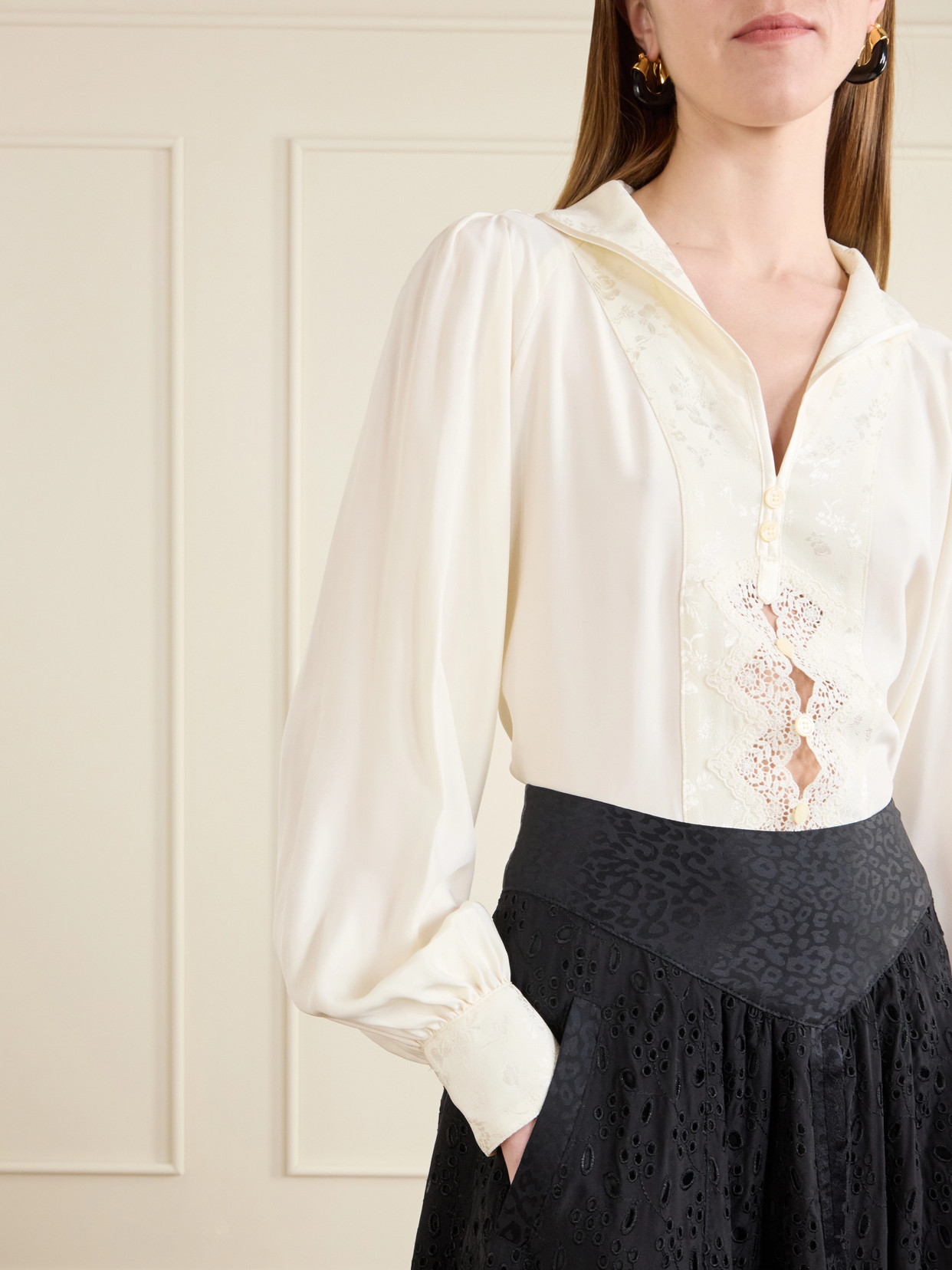 Lula Lace-Trimmed Blouse