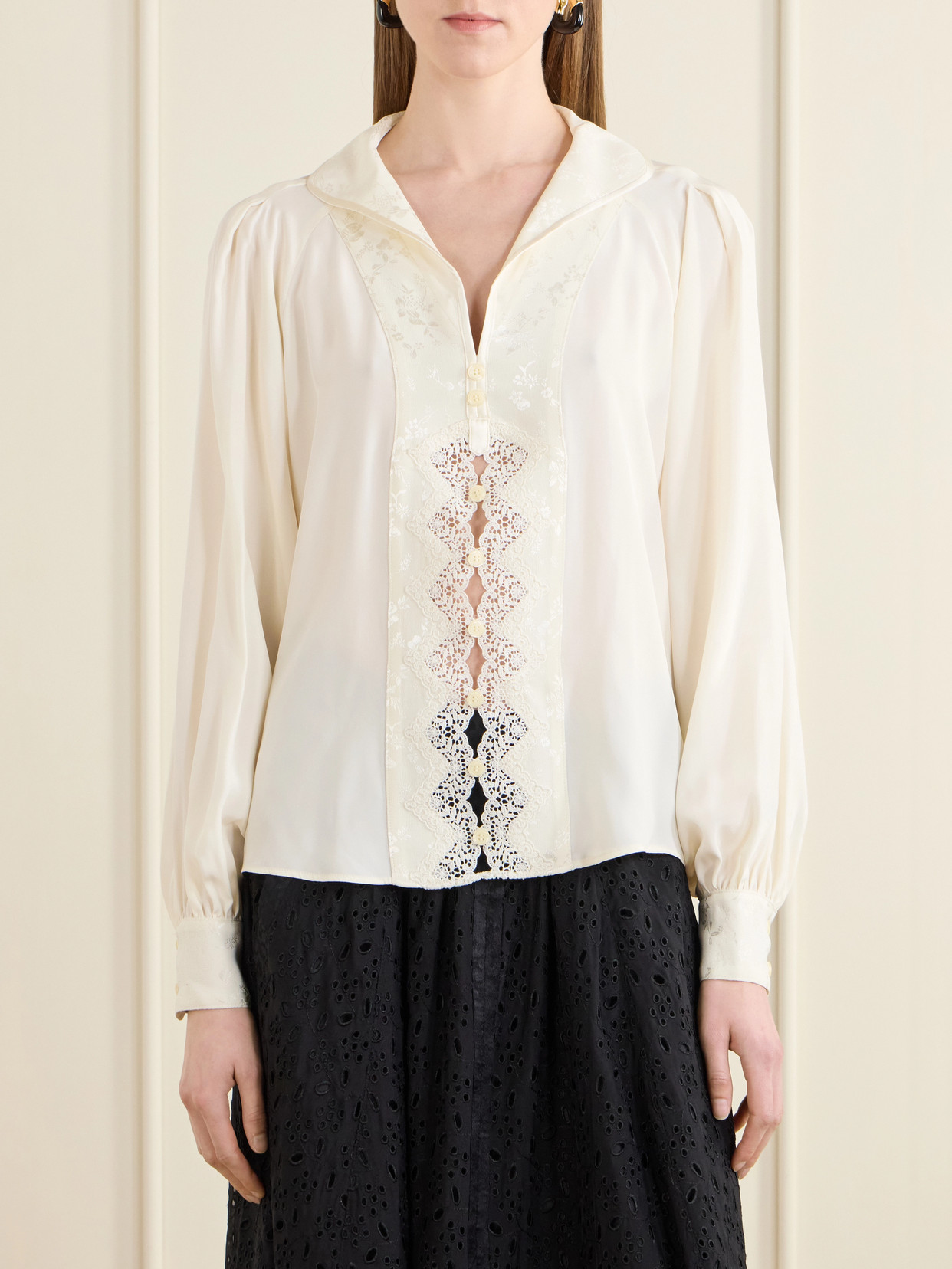 Lula Lace-Trimmed Blouse