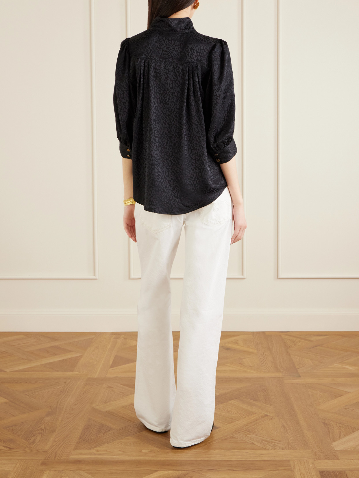 Papisoleil Silk-Satin Blouse