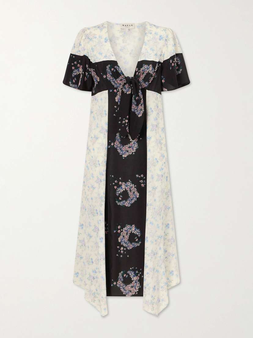 MAISON MAYLE Andalou Floral-print Silk Midi Dress