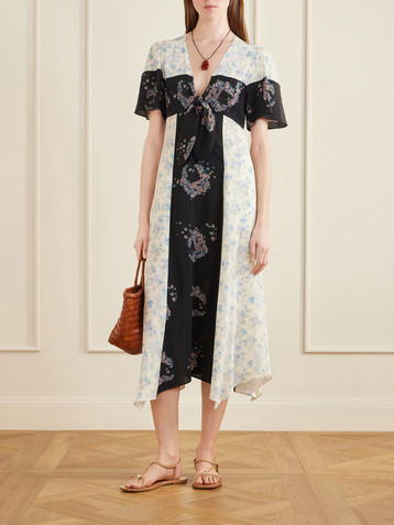 MAISON MAYLE Andalou floral-print silk midi dress