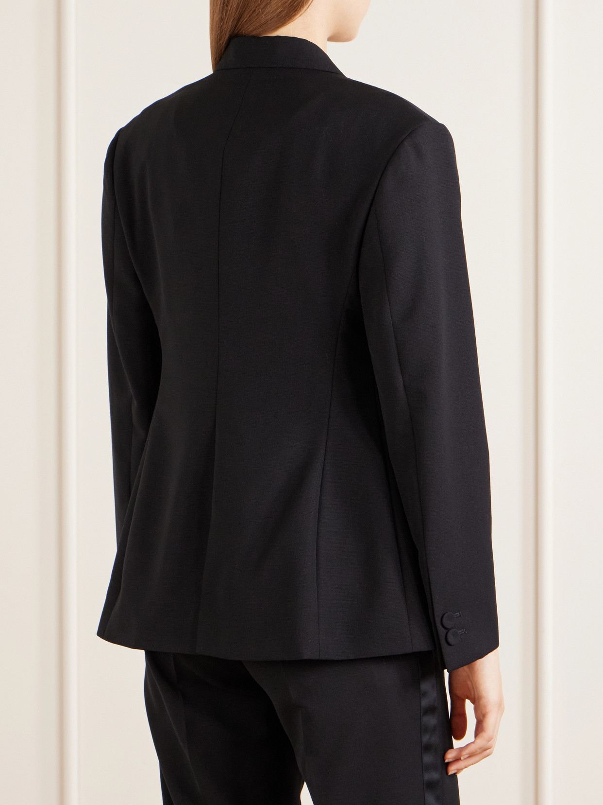 Gallery Satin-Trimmed Wool-Twill Jacket