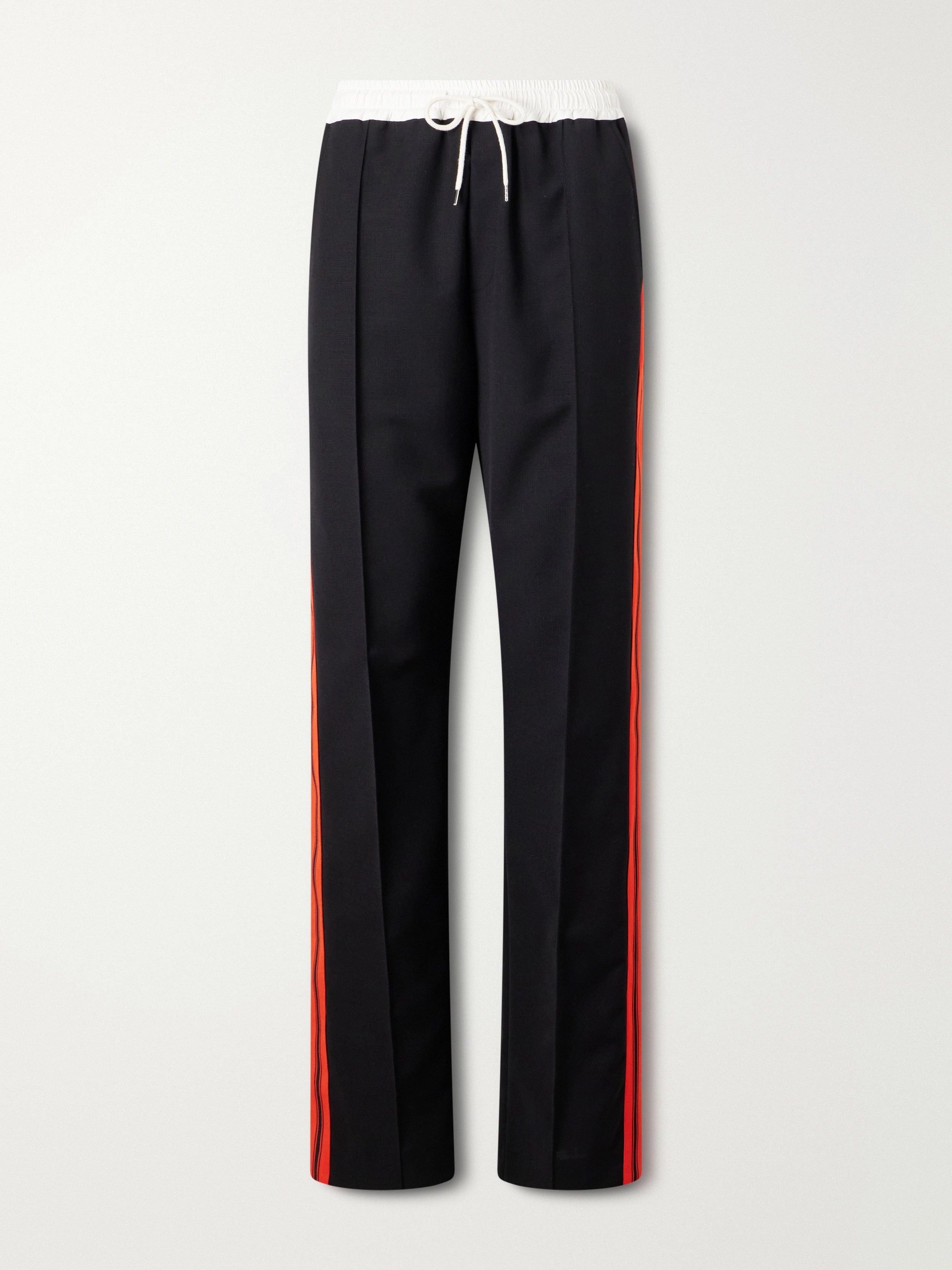 Wales Bonner Energy striped wool-crepe wide-leg sweatpants