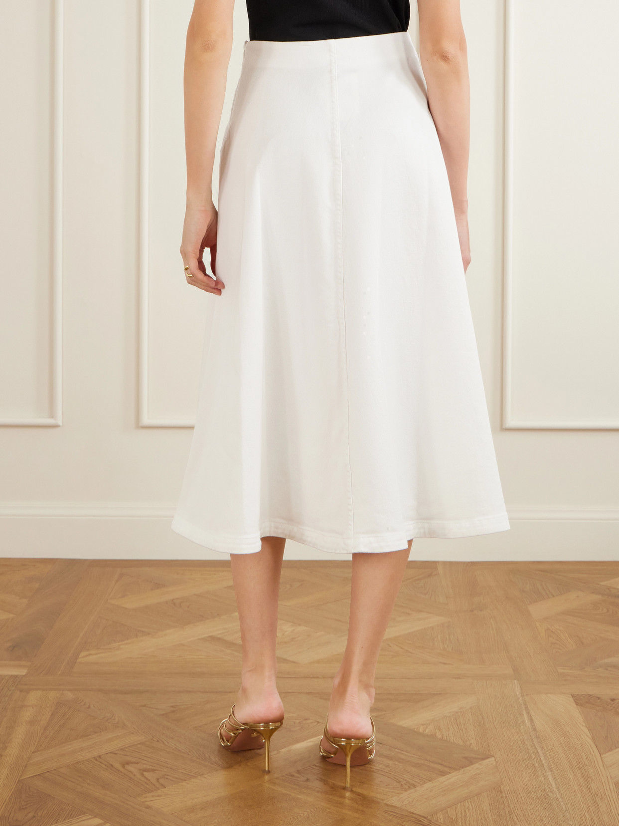 Varda Paneled Cotton-Blend Midi