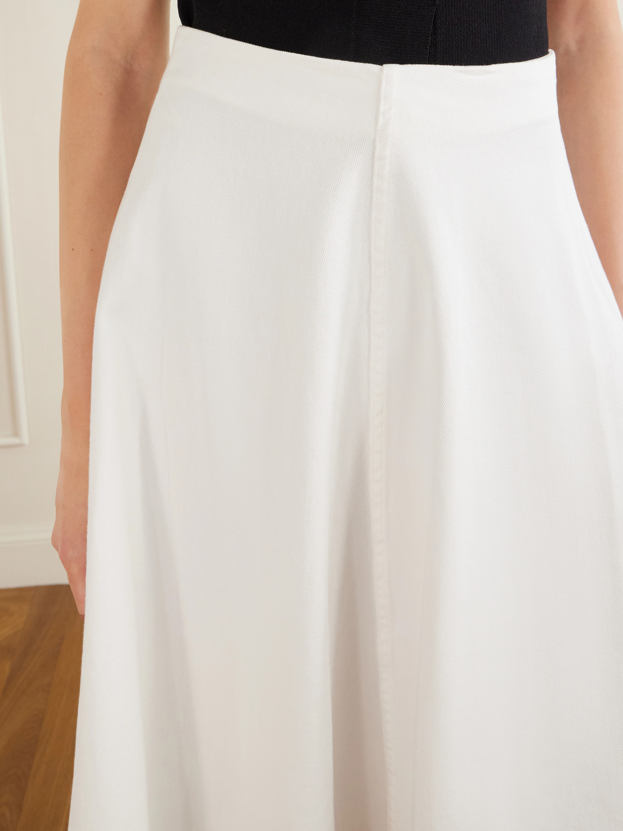 Varda Paneled Cotton-Blend Midi