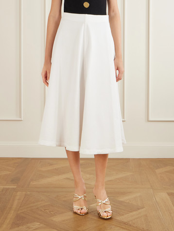 Altuzarra Varda paneled cotton-blend midi skirt