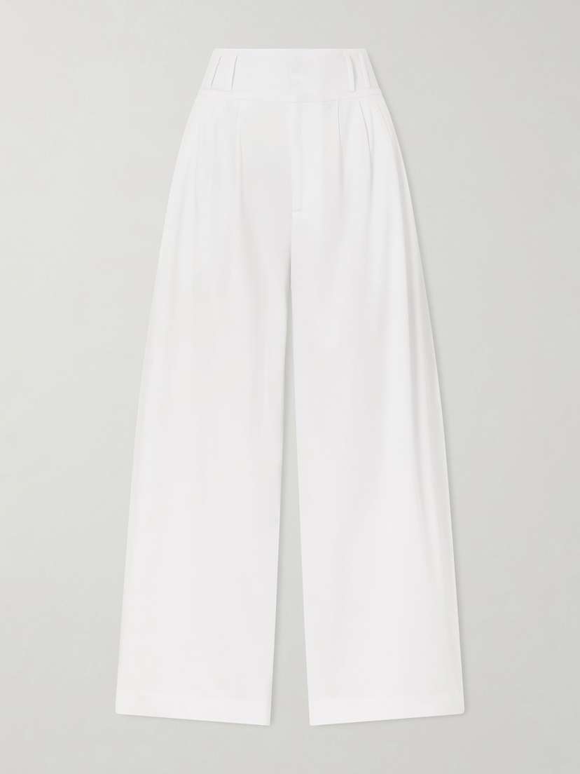 Altuzarra Wilson Pleated Cotton Wide-leg Pants