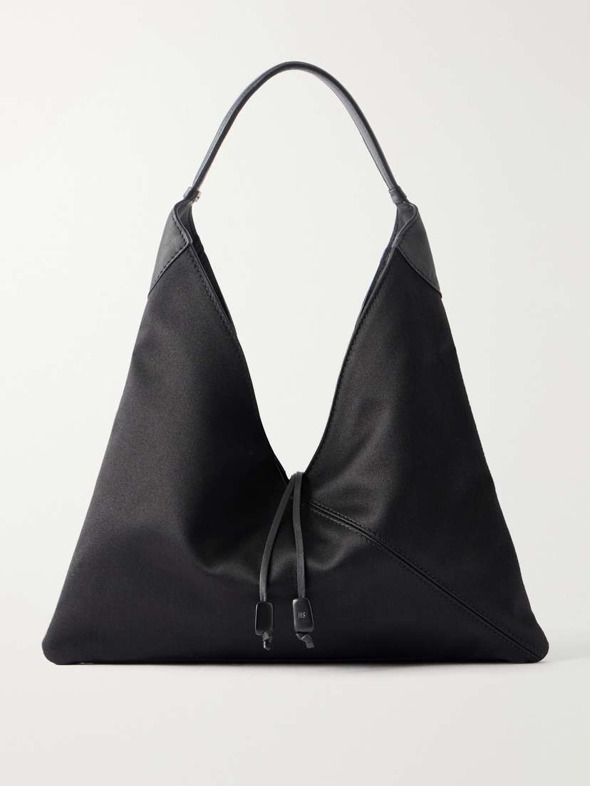 Hunting Season Origami Medium Leather-trimmed Satin Shoulder Bag