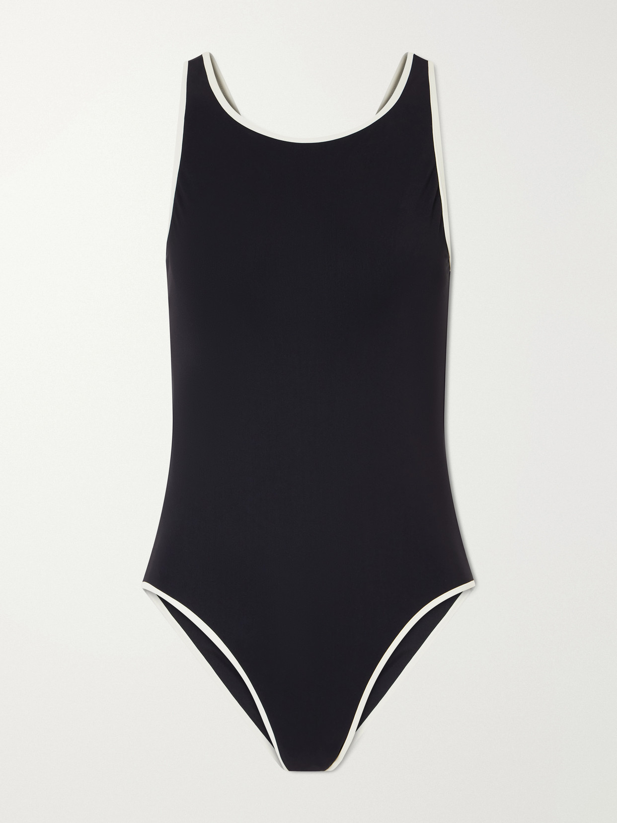 Lido Quattordici Open-back Swimsuit In Black