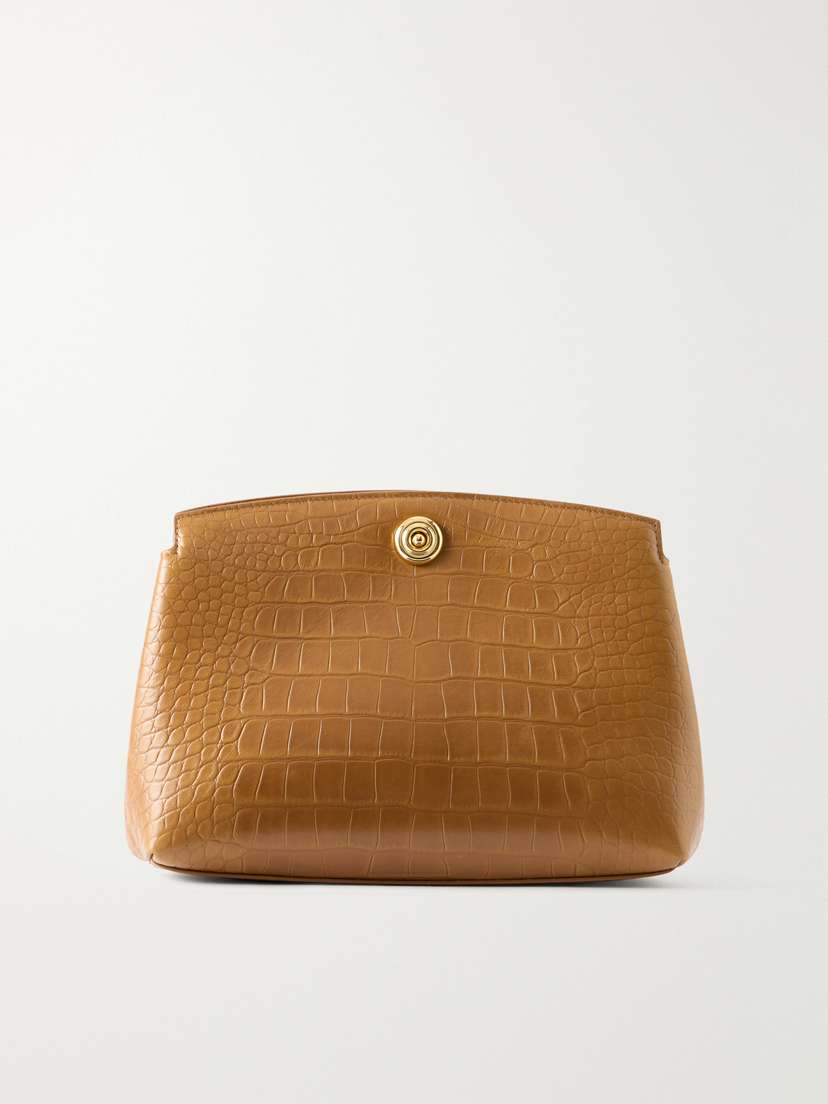 Liffner Pushlock Croc-effect Leather Clutch | Thumbnail 7