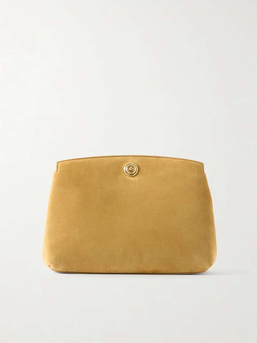 Liffner Pushlock Suede Clutch | Thumbnail 7