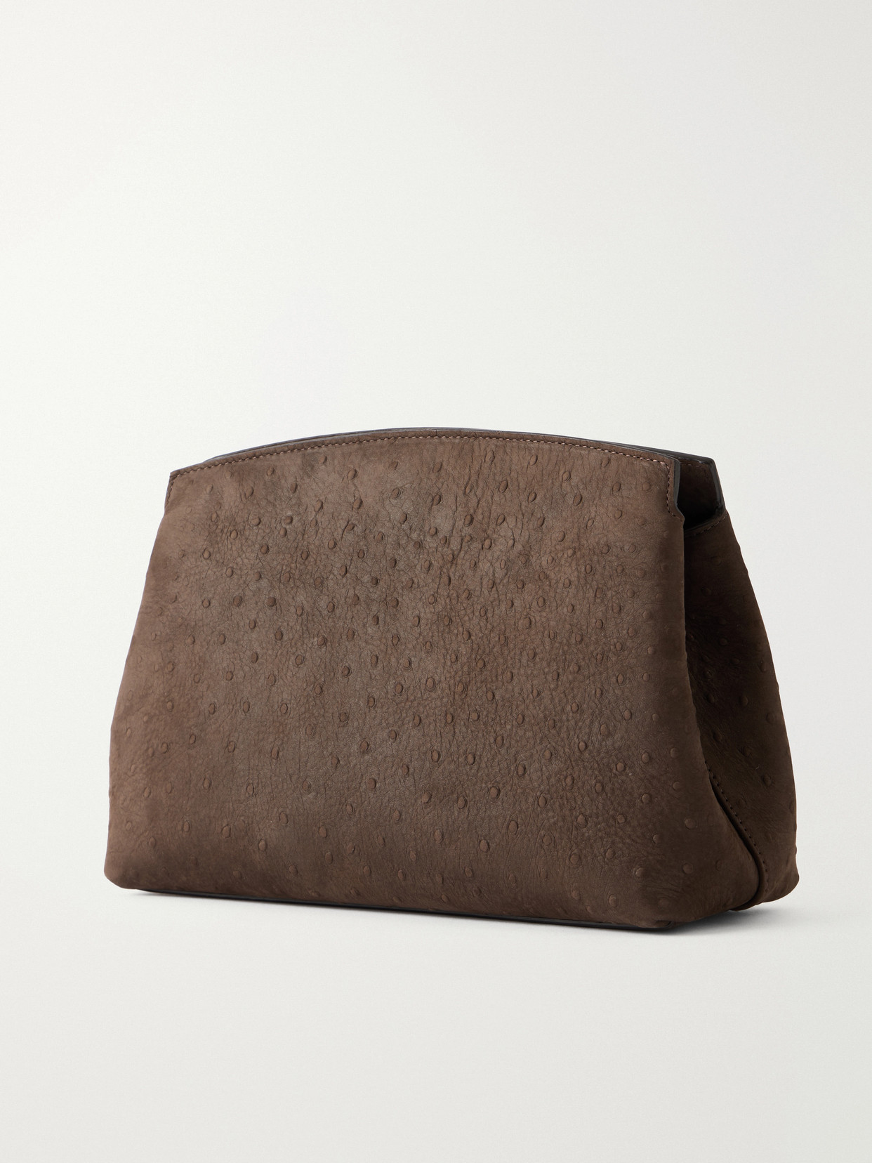 Liffner Pushlock Leather Pouch In Brown