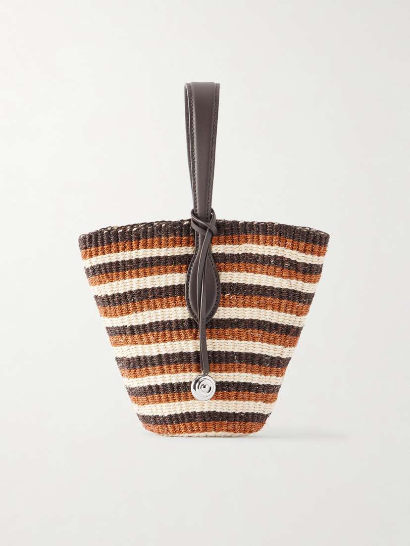 Liffner Leather-trimmed Striped Sisal Tote | Thumbnail 7 Liffner Leather-trimmed Striped Sisal Tote | Thumbnail 7