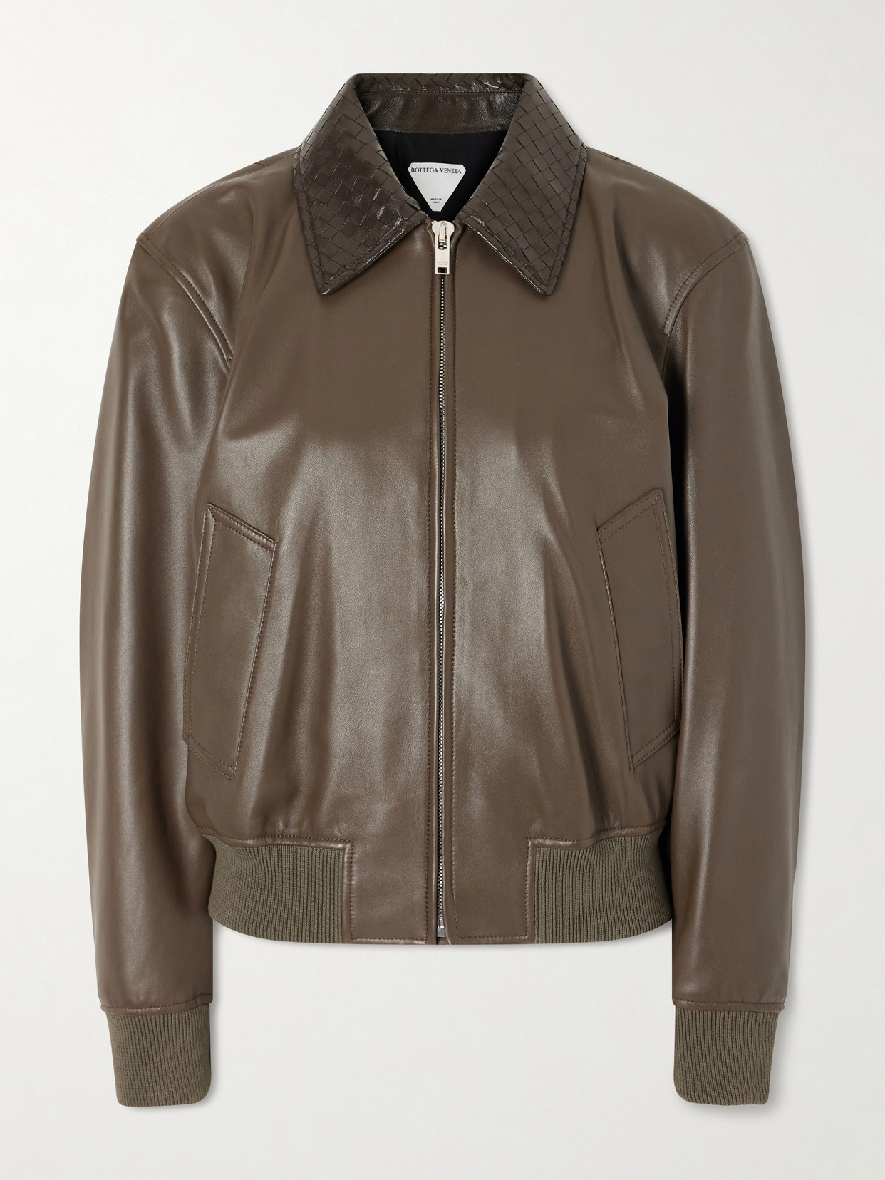 Intrecciato-Trimmed Jacket