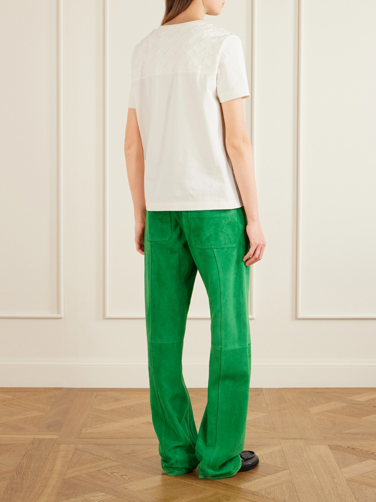 Intrecciato Embroidered Cotton-Jersey T-Shirt