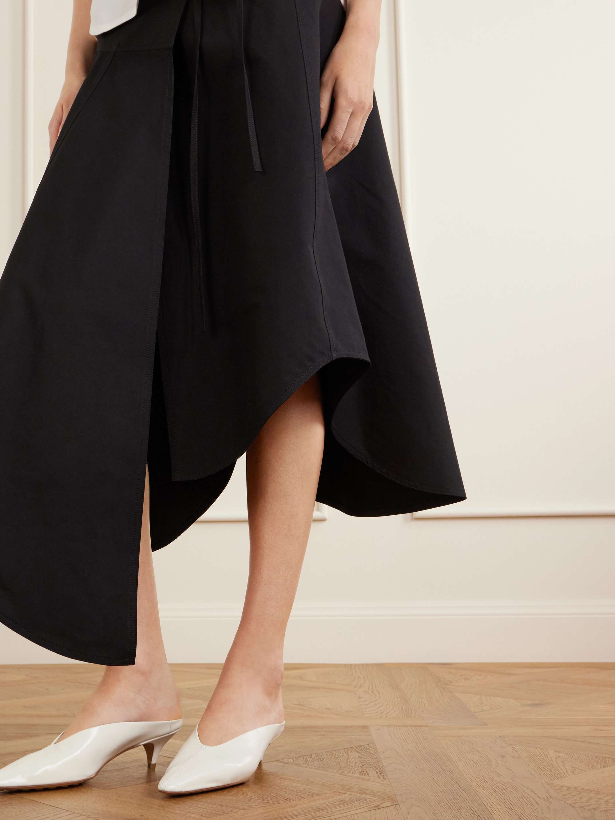 BOTTEGA VENETA Wrapped cotton-mousseline maxi skirt | NET-A-PORTER