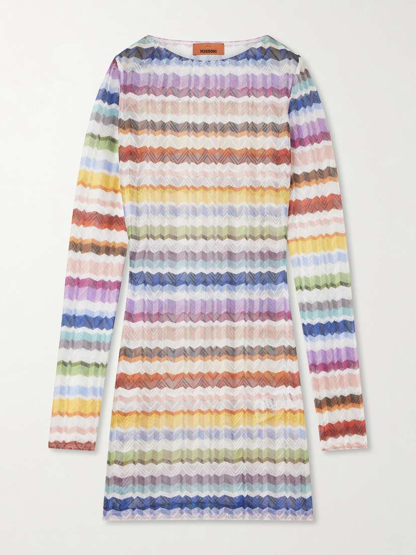 Missoni Striped Crochet-knit Coverup