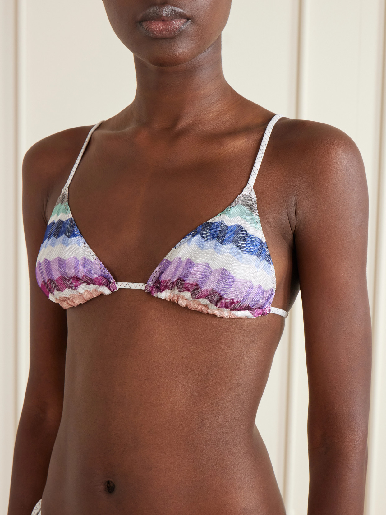 Missoni Striped Tasseled Bikini In Multi
