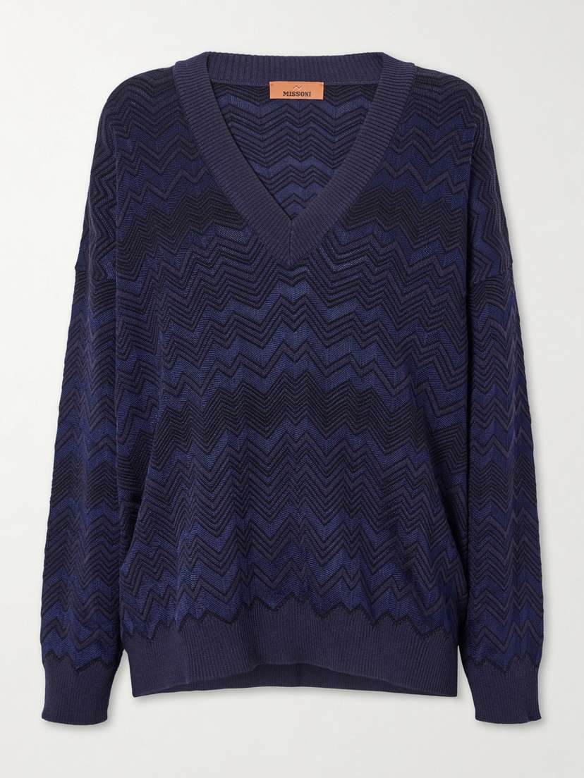 Missoni Striped Crochet-knit Sweater