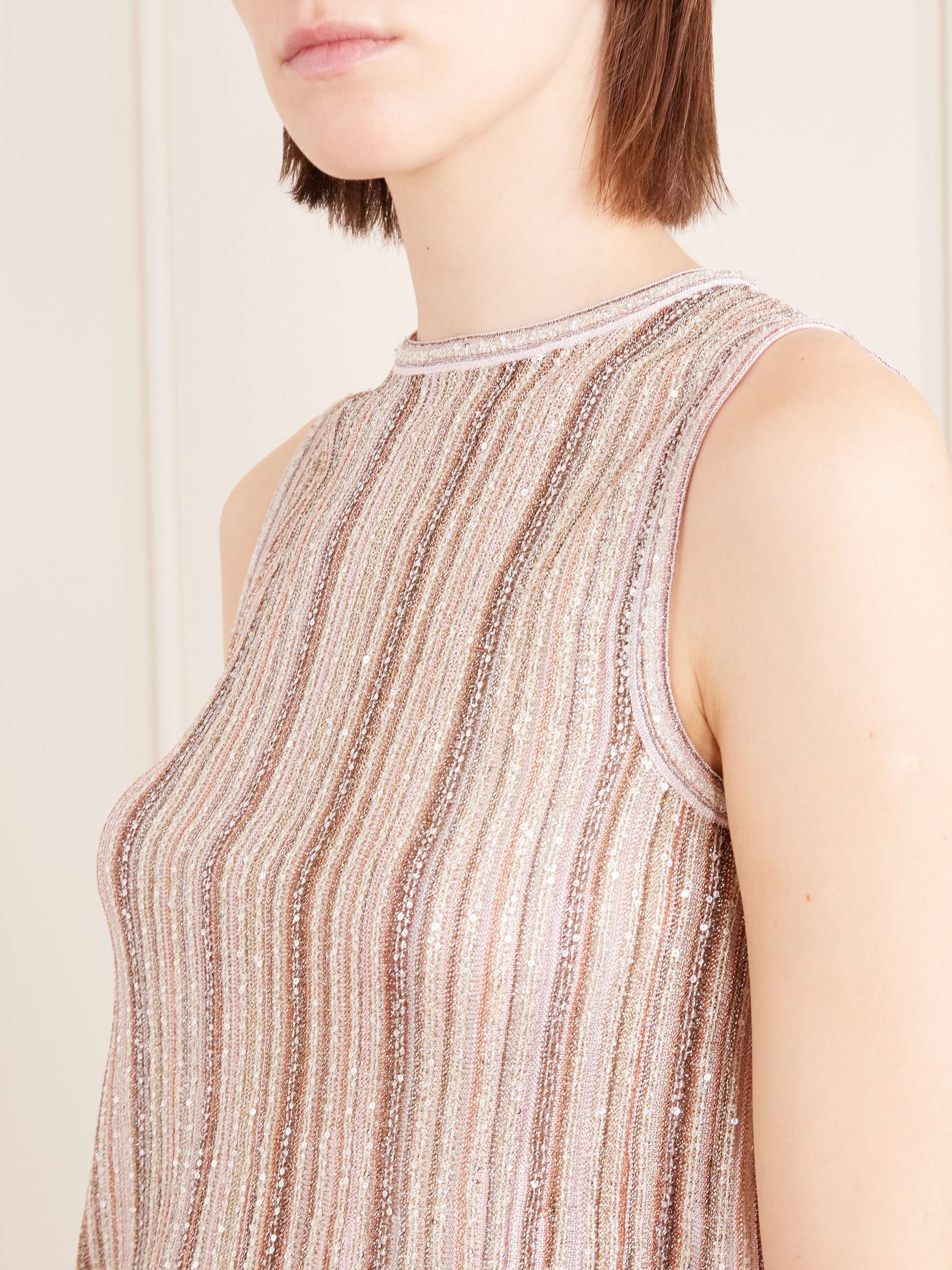 MISSONI Metallic crochet-knit tank top | NET-A-PORTER