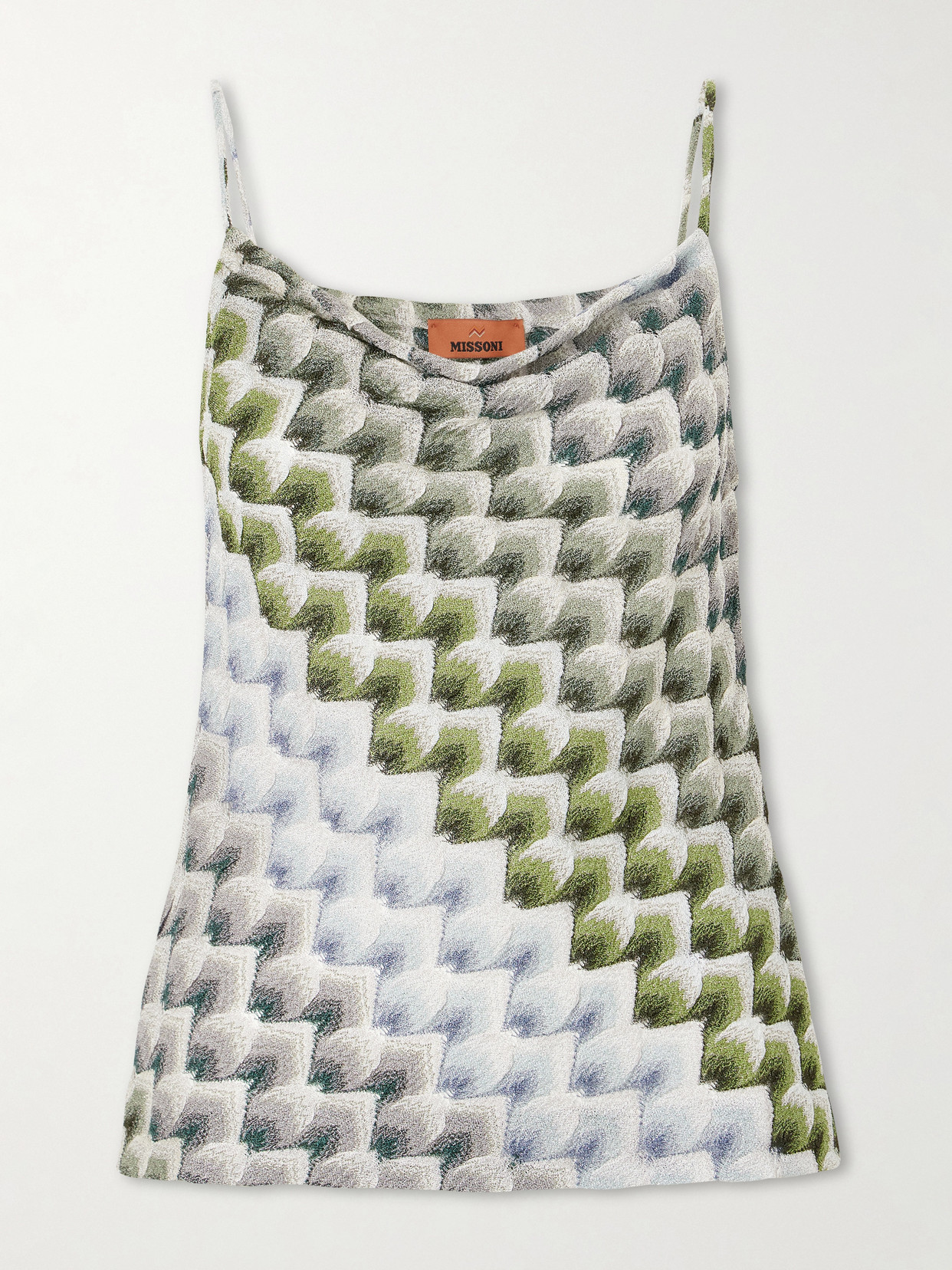 Missoni Metallic Crochet-knit Tank In Multi