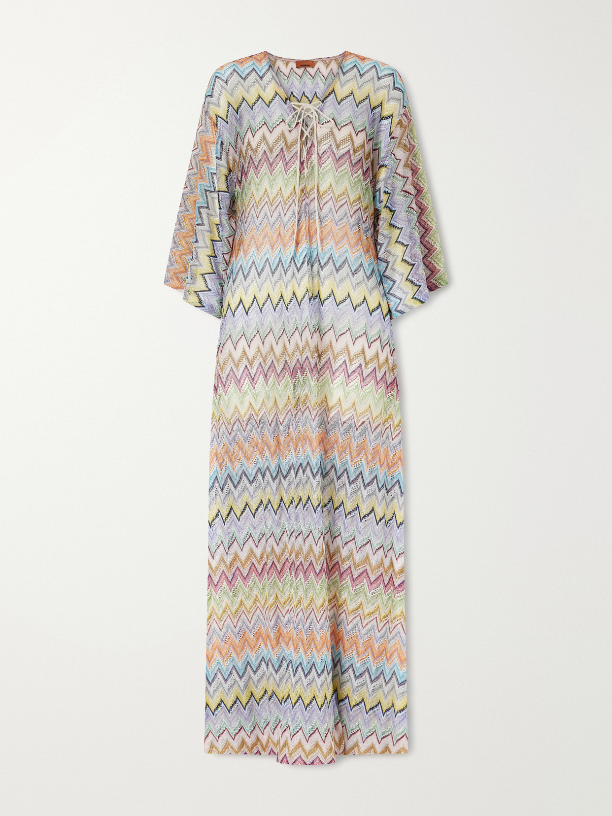 Missoni Striped Metallic Crochet-knit Coverup In Multi